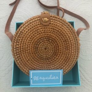 Aquilina Wicker Bamboo Bag